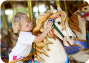 La Venetian Carousel é la più ricercata dai Comuni e Centri Commerciali per le sue misure contenute, è quindi facile da collocare, una bomboniera di classe recentemente restaurata ha mantenuto però l'impronta antica che la rende magica e speciale.